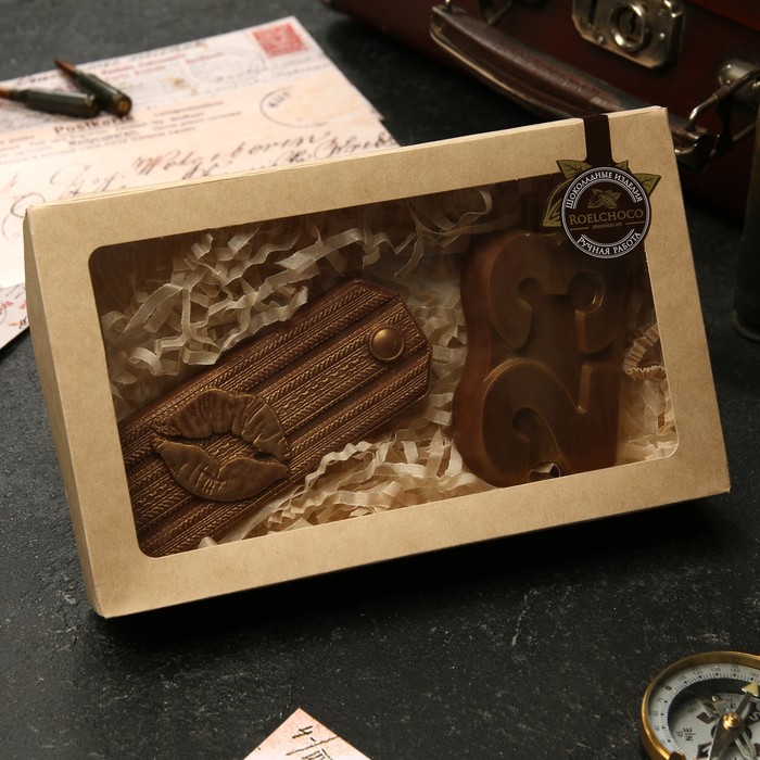 Набор шоколадных фигурок «Погон с поцелуем и 23», 130 г
Набор шоколадных фигурок «Погон с поцелуем и 23», 130 г