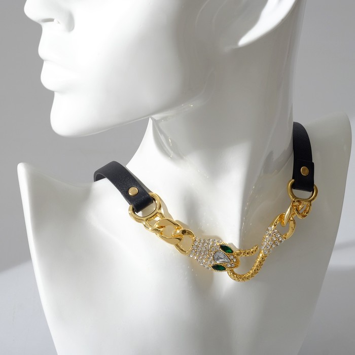Чокер "Змея", цвет чёрно-золотой
Чокер "Змея", цвет чёрно-золотой