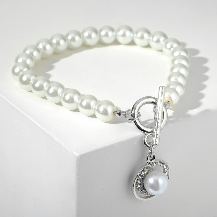 Браслет жемчуг "Круг" с кольцом, цвет белый в серебре
Браслет жемчуг "Круг" с кольцом, цвет белый в серебре