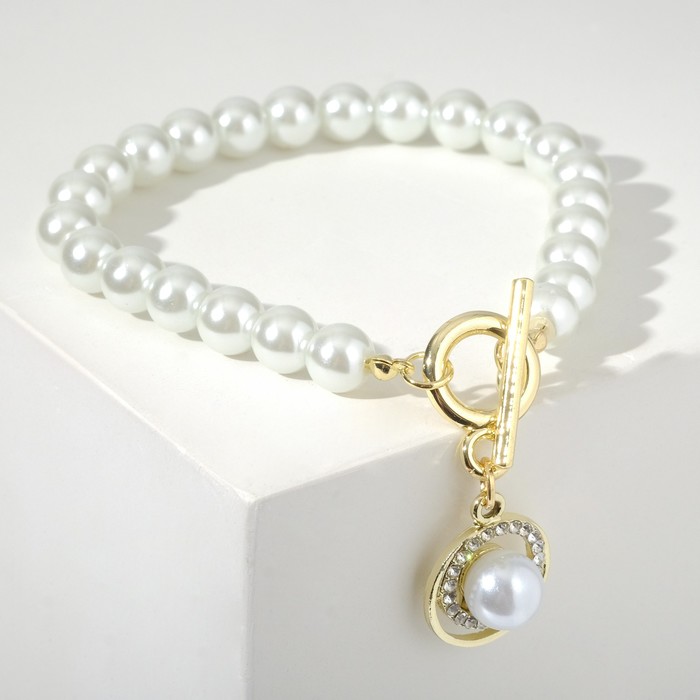 Браслет жемчуг "Круг" с кольцом, цвет белый в золоте
Браслет жемчуг "Круг" с кольцом, цвет белый в золоте