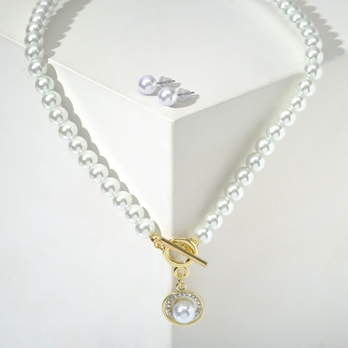 Колье с жемчугом "Круг" с кольцом, цвет белый в золоте
Колье с жемчугом "Круг" с кольцом, цвет белый в золоте