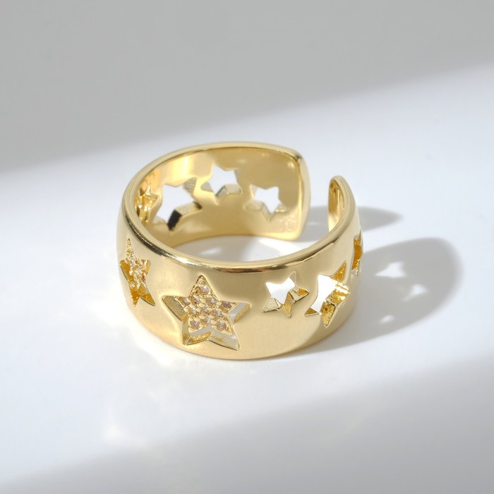 Кольцо "Звёзды" россыпь, цвет золото, безразмерное
Кольцо "Звёзды" россыпь, цвет золото, безразмерное