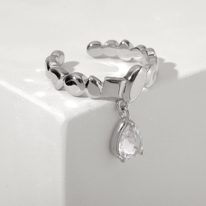 Кольцо "Брелок" капля, цвет белый в серебре, безразмерное
Кольцо "Брелок" капля, цвет белый в серебре, безразмерное