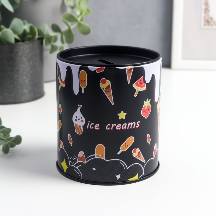 Копилка металл "Мороженное" чёрный 9х9х10 см
Копилка металл "Мороженное" чёрный 9х9х10 см