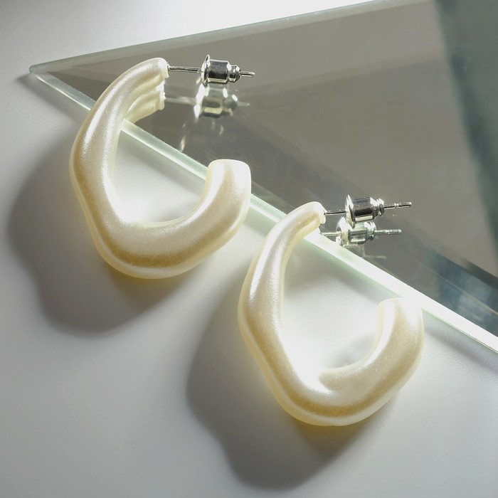 Серьги акрил "Тренд" кривая, цвет белый
Серьги акрил "Тренд" кривая, цвет белый