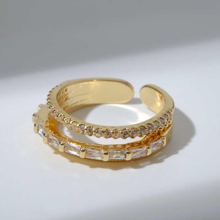 Кольцо "Риф", цвет белый в золоте, безразмерное 
Кольцо "Риф", цвет белый в золоте, безразмерное