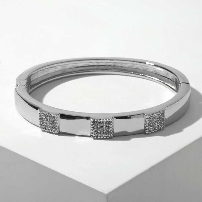 Браслет со стразами "Каркас" квадраты, цвет белый в серебре
Браслет со стразами "Каркас" квадраты, цвет белый в серебре