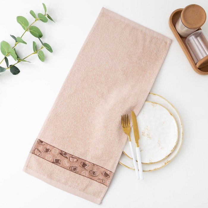 Полотенце 30*60 см, Чашки, бежевый, 340 гр/м, махра, хл
Полотенце 30*60 см, Чашки, бежевый, 340 гр/м, махра, хл