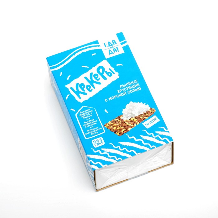 Льняные крекеры Еда на Да с морской солью, 30 шт. 
Льняные крекеры Еда на Да с морской солью, 30 шт.