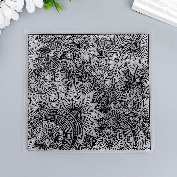 Штамп для творчества силикон "Цветы в технике Зентангл" 14х14 см
Штамп для творчества силикон "Цветы в технике Зентангл" 14х14 см