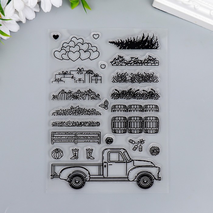 Штамп для творчества силикон "Грузовичок с подарками" 16х11 см
Штамп для творчества силикон "Грузовичок с подарками" 16х11 см