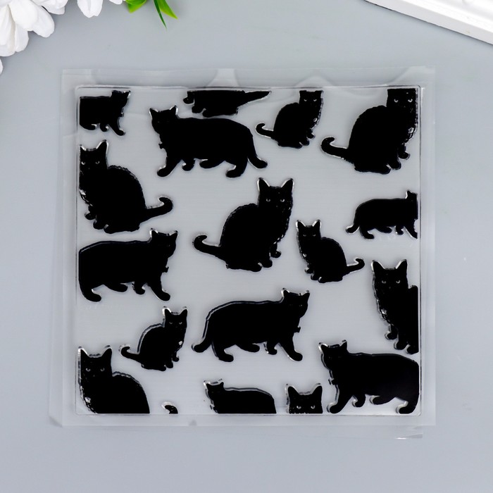 Штамп для творчества силикон "Чёрные коты" 14х14 см
Штамп для творчества силикон "Чёрные коты" 14х14 см