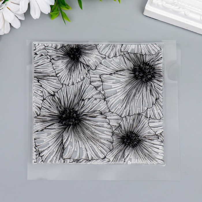 Штамп для творчества силикон "Цветы Виола" 14х14 см 
Штамп для творчества силикон "Цветы Виола" 14х14 см