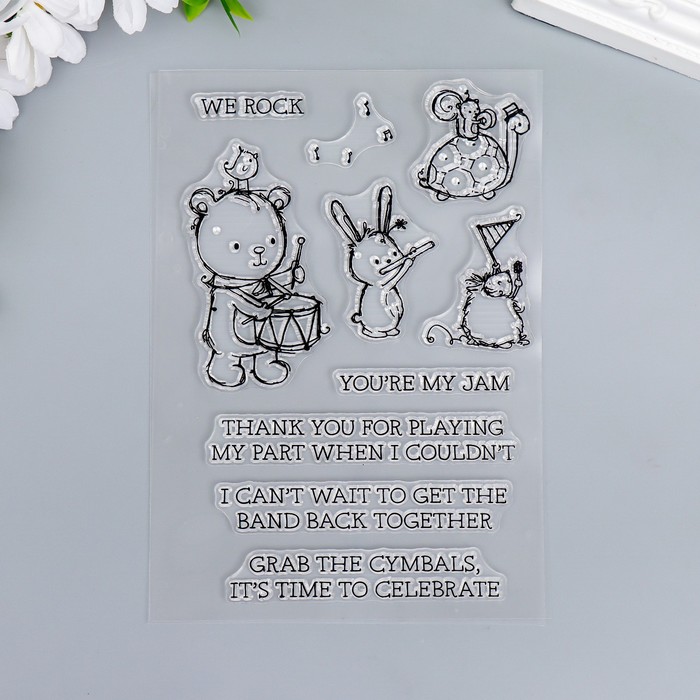 Штамп для творчества силикон "Зверята-музыканты"
Штамп для творчества силикон "Зверята-музыканты"