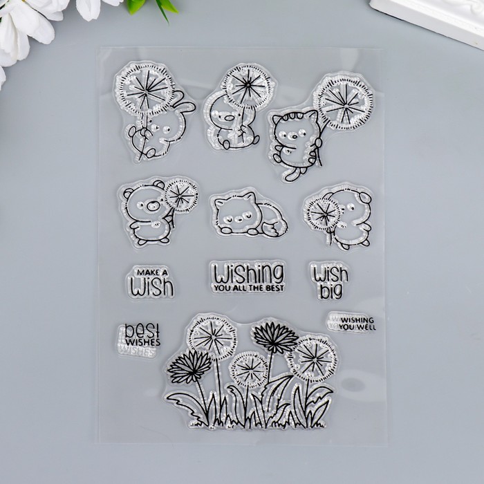 Штамп для творчества силикон "Зайчишка и одуванчики"
Штамп для творчества силикон "Зайчишка и одуванчики"