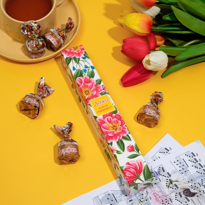 Конфета «Лержен», цветы, с начинкой Тирамису, 90 г
Конфета «Лержен», цветы, с начинкой Тирамису, 90 г