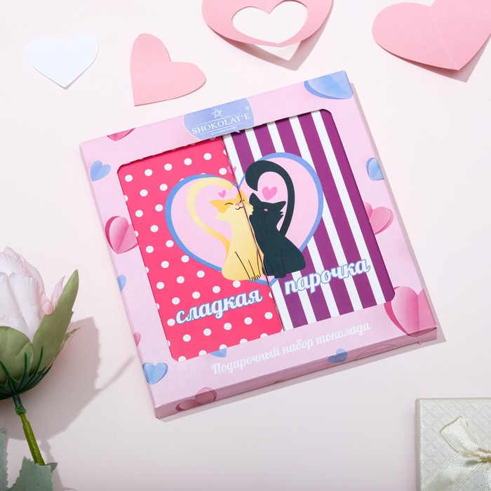 Набор шоколада «Сладкая парочка», молочный, темный, 200 г
Набор шоколада «Сладкая парочка», молочный, темный, 200 г