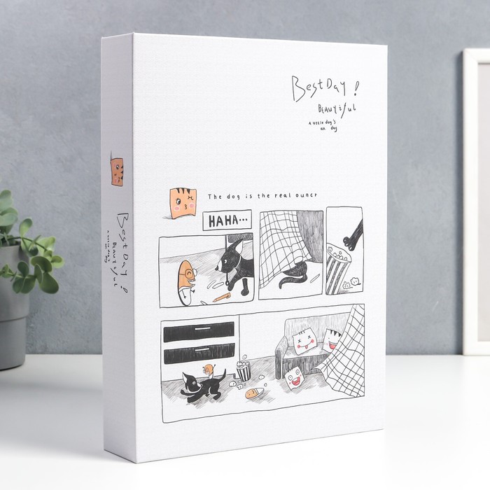 Фотоальбом на 200 фото 13х18 см "Комикс про собаку" 29,5х21,5х5 см
Фотоальбом на 200 фото 13х18 см "Комикс про собаку" 29,5х21,5х5 см