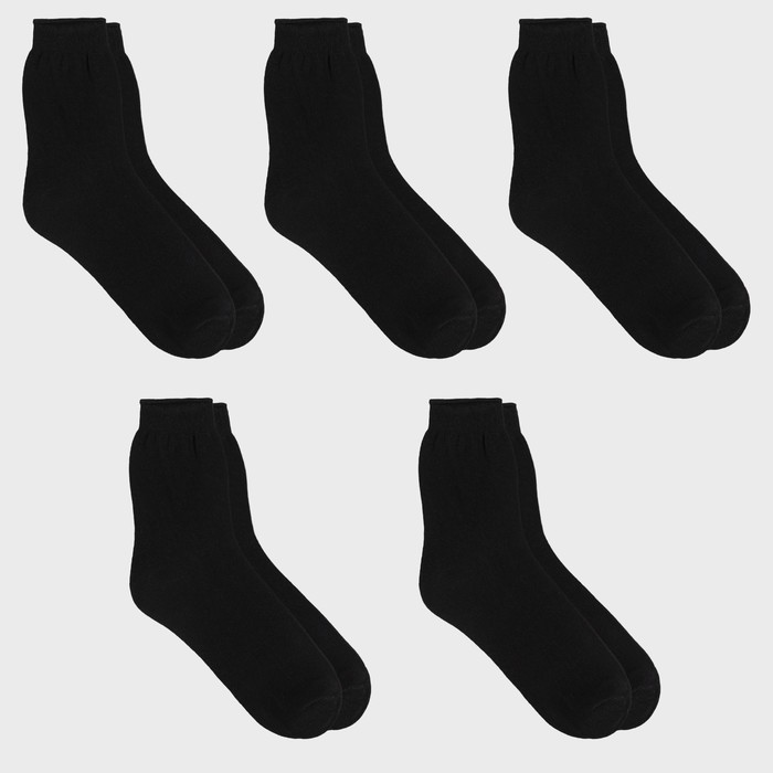 Набор мужских носков (5шт), цвет чёрный, размер 29 (43-44)
Набор мужских носков (5шт), цвет чёрный, размер 29 (43-44)