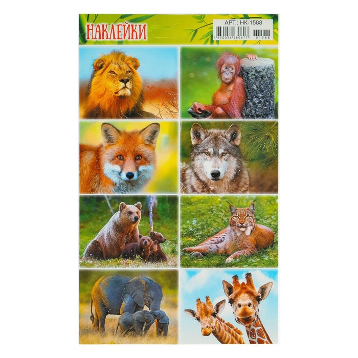 Наклейки "Дикие животные" глиттер, лев и слон, 16 х 9,7 см
Наклейки "Дикие животные" глиттер, лев и слон, 16 х 9,7 см
