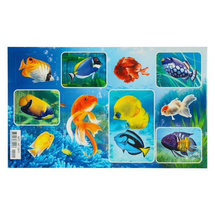 Наклейки "Рыбки" глиттер, петушок, 16 х 9,7 см
Наклейки "Рыбки" глиттер, петушок, 16 х 9,7 см