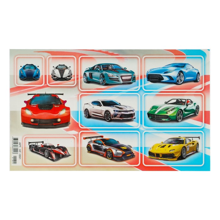 Наклейки "Гонки" глиттер, серо-красный фон, 16 х 9,7 см
Наклейки "Гонки" глиттер, серо-красный фон, 16 х 9,7 см