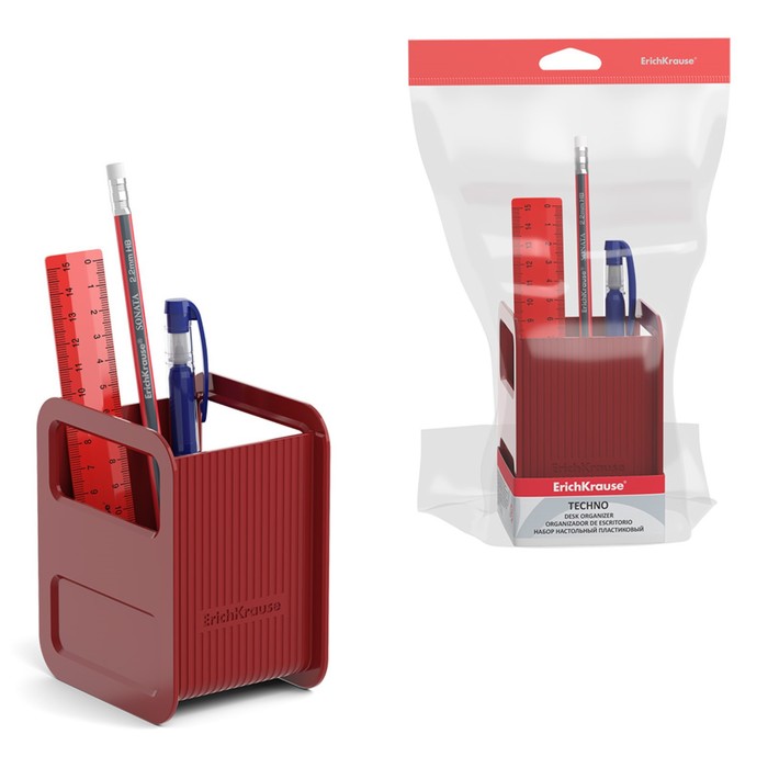 Набор настольный ErichKrause Techno Marsala, 3 предмета, красный
Набор настольный ErichKrause Techno Marsala, 3 предмета, красный