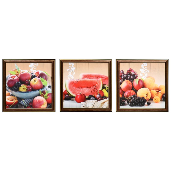 Картина модульная "Фруктовая тарелка" 25х75(28х84) см 3шт-25х25(28х28)см 
Картина модульная "Фруктовая тарелка" 25х75(28х84) см 3шт-25х25(28х28)см