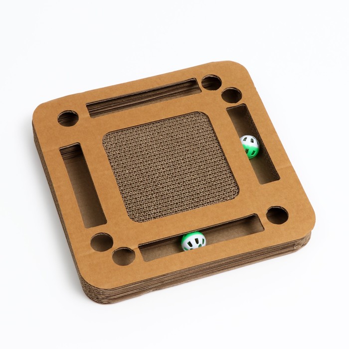 Гофрокогтеточка-комплекс с шариками, 37 x 37 см
Гофрокогтеточка-комплекс с шариками, 37 x 37 см