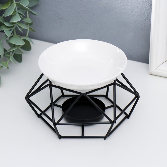 Аромалампа металл, керамика "Геометрия" чёрный 8х12х12 см
Аромалампа металл, керамика "Геометрия" чёрный 8х12х12 см