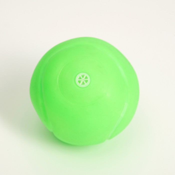 фото Игрушка пищащая "теннисный мяч" для собак, 7 см, зёленая пижон