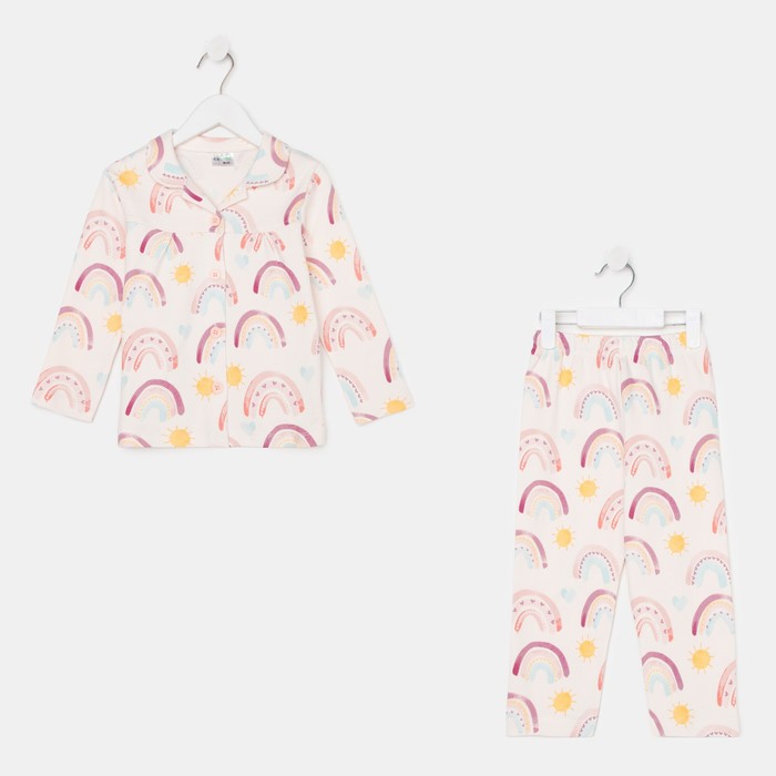 Пижама для девочки, цвет светло-розовый/радуга, рост 80-86 см
Пижама для девочки, цвет светло-розовый/радуга, рост 80-86 см