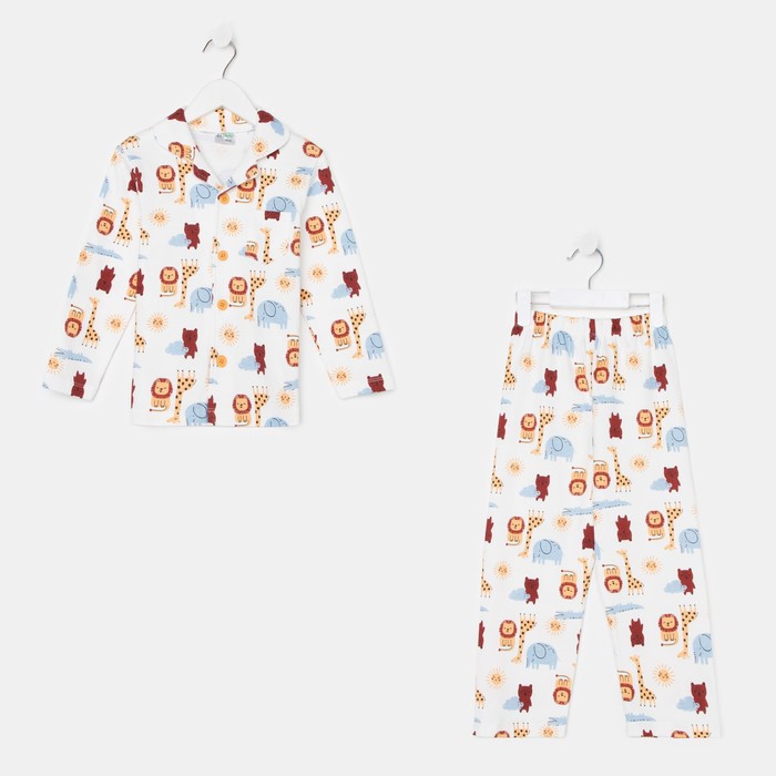 Пижама детская, цвет белый/звери, рост 92-98 см
Пижама детская, цвет белый/звери, рост 92-98 см