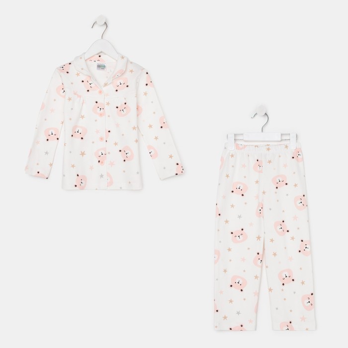 Пижама детская, цвет молочный/мишка, рост 86-92 см
Пижама детская, цвет молочный/мишка, рост 86-92 см