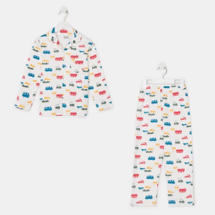 Пижама детская, цвет белый/машинки, рост 74-80 см
Пижама детская, цвет белый/машинки, рост 74-80 см