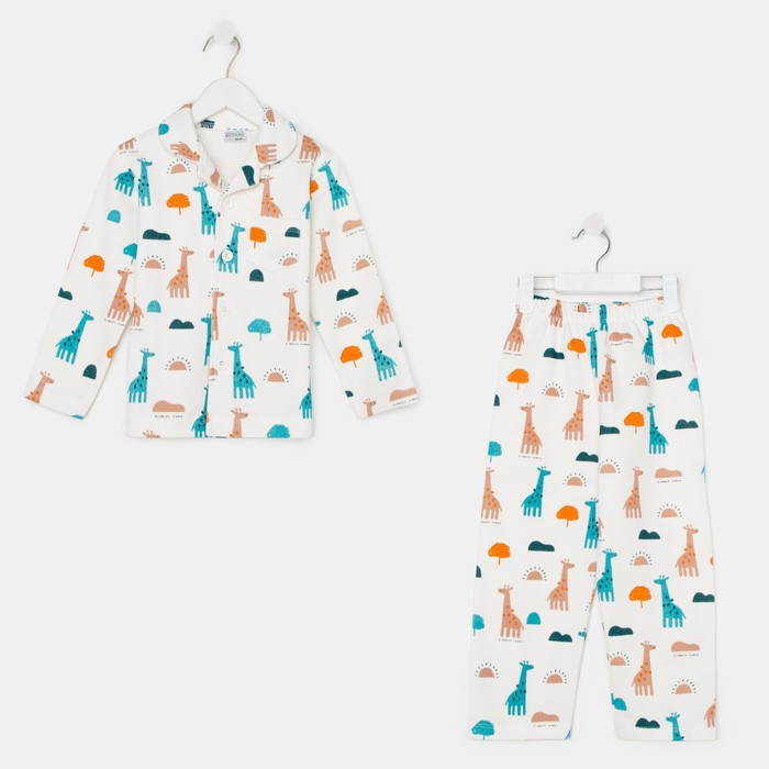 Пижама детская, цвет белый/жирафы, рост 74-80 см
Пижама детская, цвет белый/жирафы, рост 74-80 см