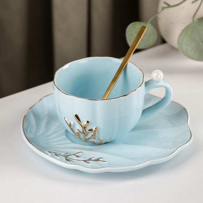 Чайная пара с ложкой «Линия», чашка 250 мл, блюдце 15,5×6,5 см, цвет голубой
Чайная пара с ложкой «Линия», чашка 250 мл, блюдце 15,5×6,5 см, цвет голубой