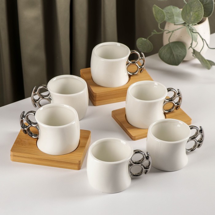 Сервиз кофейный «Сильвер», 12 предметов: 6 чашек 150 мл, 6 блюдец 12×9 см
Сервиз кофейный «Сильвер», 12 предметов: 6 чашек 150 мл, 6 блюдец 12×9 см