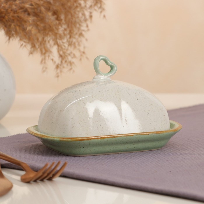 Масленка "Фисташка", капучино, 15.5 см
Масленка "Фисташка", капучино, 15.5 см