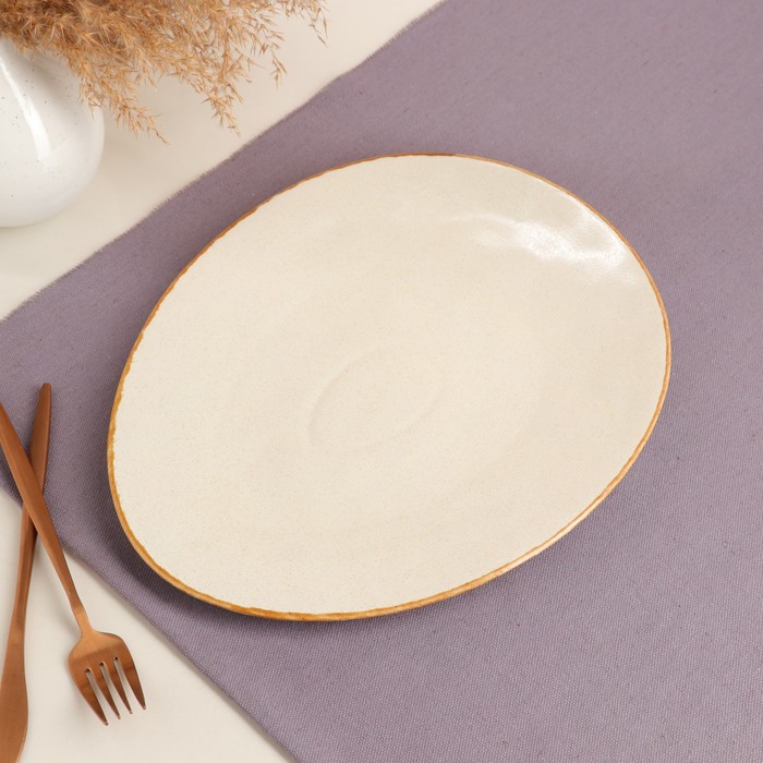 Тарелка подстановочная "Овальная", коричневый лофт, 24*30 см
Тарелка подстановочная "Овальная", коричневый лофт, 24*30 см