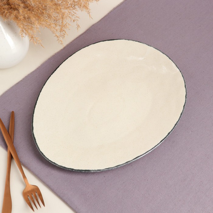 Тарелка подстановочная "Овальная", чёрный лофт, 24*30 см
Тарелка подстановочная "Овальная", чёрный лофт, 24*30 см