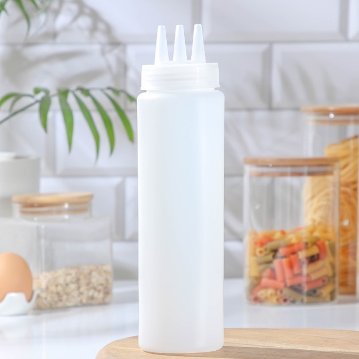 Ёмкость для соуса «Тринити», 720 мл, цвет белый 
Ёмкость для соуса «Тринити», 720 мл, цвет белый