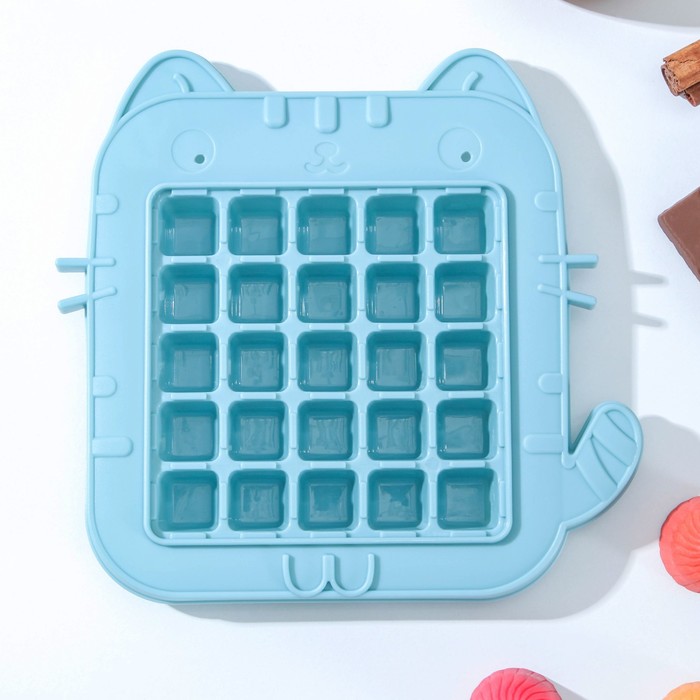 Форма для льда и шоколада «Котик», 25 ячеек, 17×17,5×1,5 см, цвет МИКС
Форма для льда и шоколада «Котик», 25 ячеек, 17×17,5×1,5 см, цвет МИКС