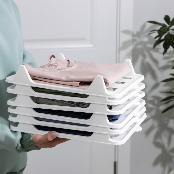 Набор досок для хранения одежды, 6 шт, 33×26×6 см, цвет белый
Набор досок для хранения одежды, 6 шт, 33×26×6 см, цвет белый