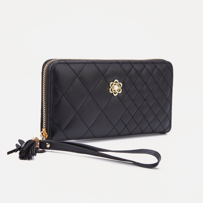 Кошелёк на молнии, цвет чёрный 
Кошелёк на молнии, цвет чёрный