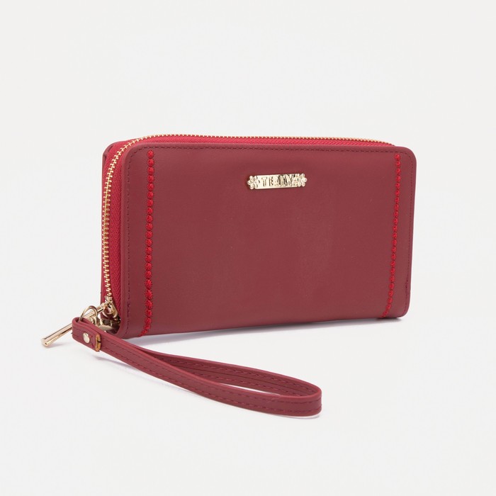 Кошелёк на молнии, цвет красный
Кошелёк на молнии, цвет красный