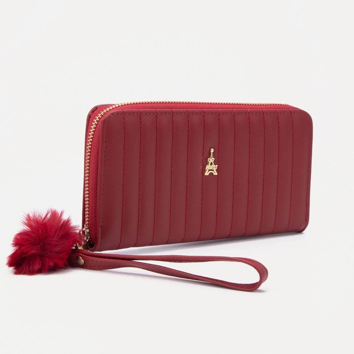 Кошелёк на молнии, цвет красный 
Кошелёк на молнии, цвет красный