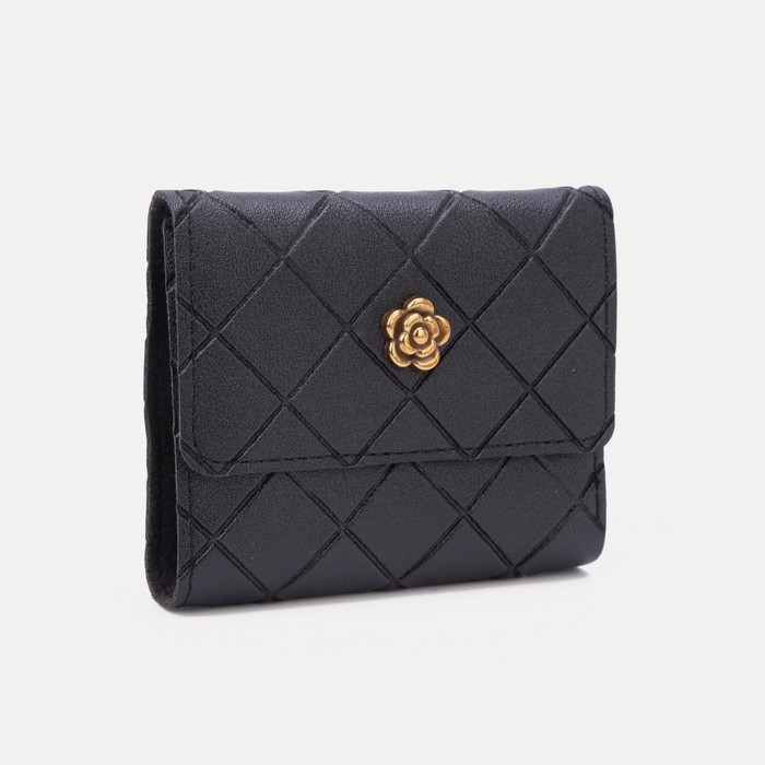 Кошелёк на клапане, цвет чёрный
Кошелёк на клапане, цвет чёрный