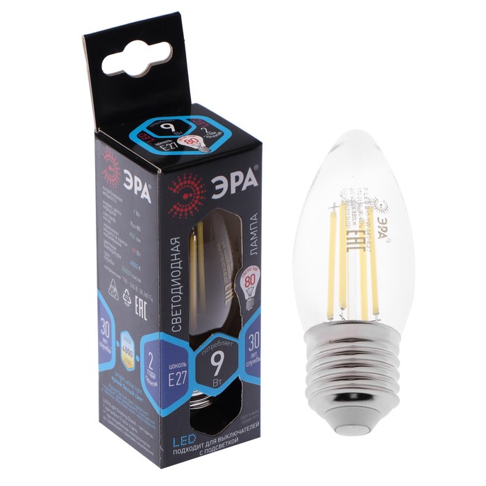 Лампа светодиодная ЭРА "Филамент" F-LED, Е27, 9 Вт 4000 К, 850 Лм, свеча, нейтральный белый
Лампа светодиодная ЭРА "Филамент" F-LED, Е27, 9 Вт 4000 К, 850 Лм, свеча, нейтральный белый