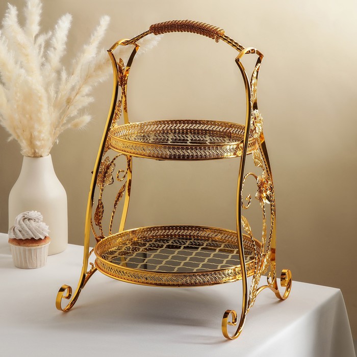 Подставка для десертов «Феличита», 25×25,5×43 см, круглая, цвет металла золотой
Подставка для десертов «Феличита», 25×25,5×43 см, круглая, цвет металла золотой